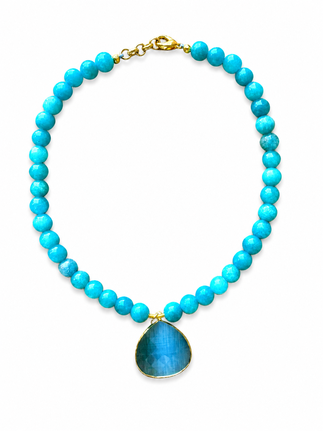 Bracciale / collana Agata azzurra