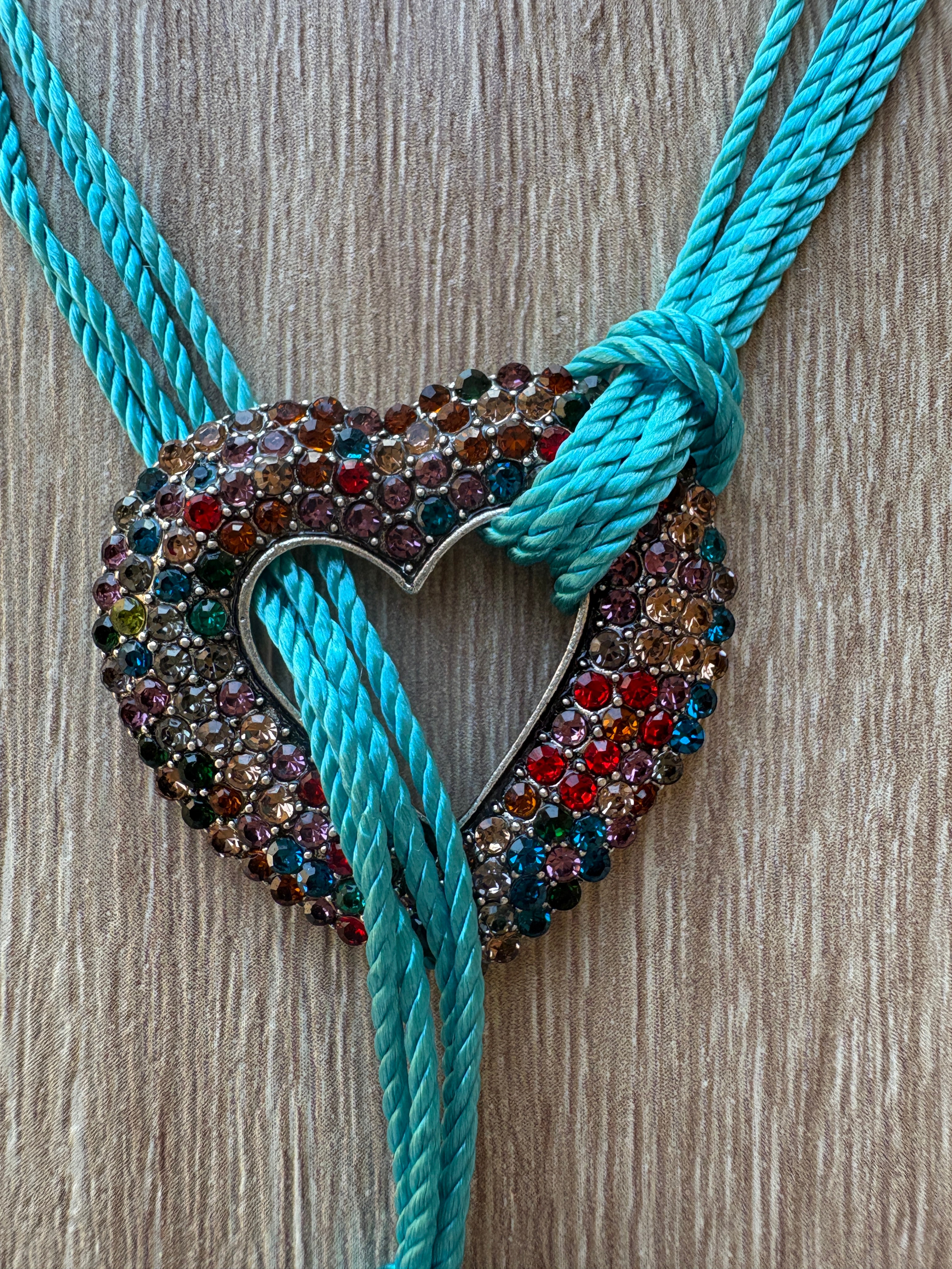 Collana cuore strass