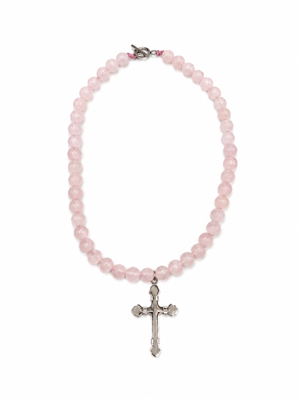 Collana in quarzo rosa