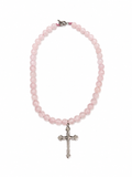 Collana in quarzo rosa