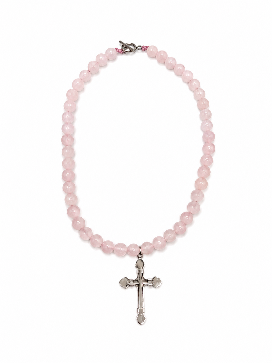 Collana in quarzo rosa