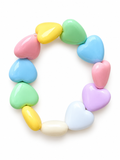 Bracciale maxicuori arcobaleno