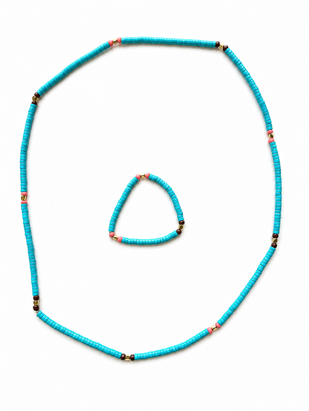 Parure collana e bracciale micro beads in magnesite