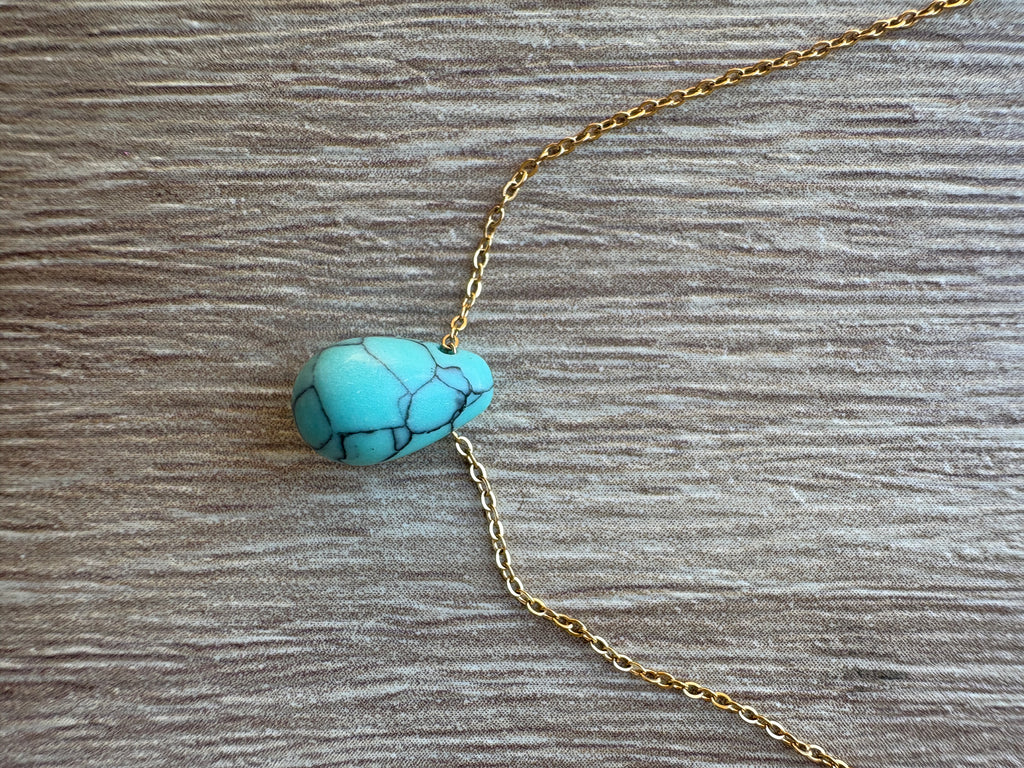 Collana minimal turchese