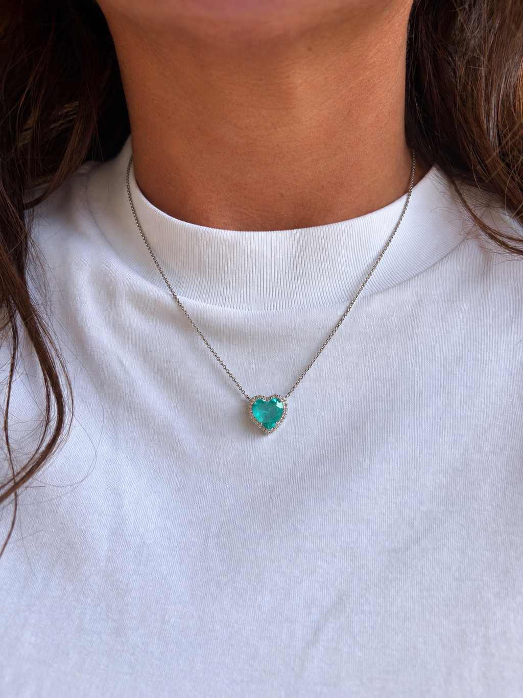 Collana cuore paraiba