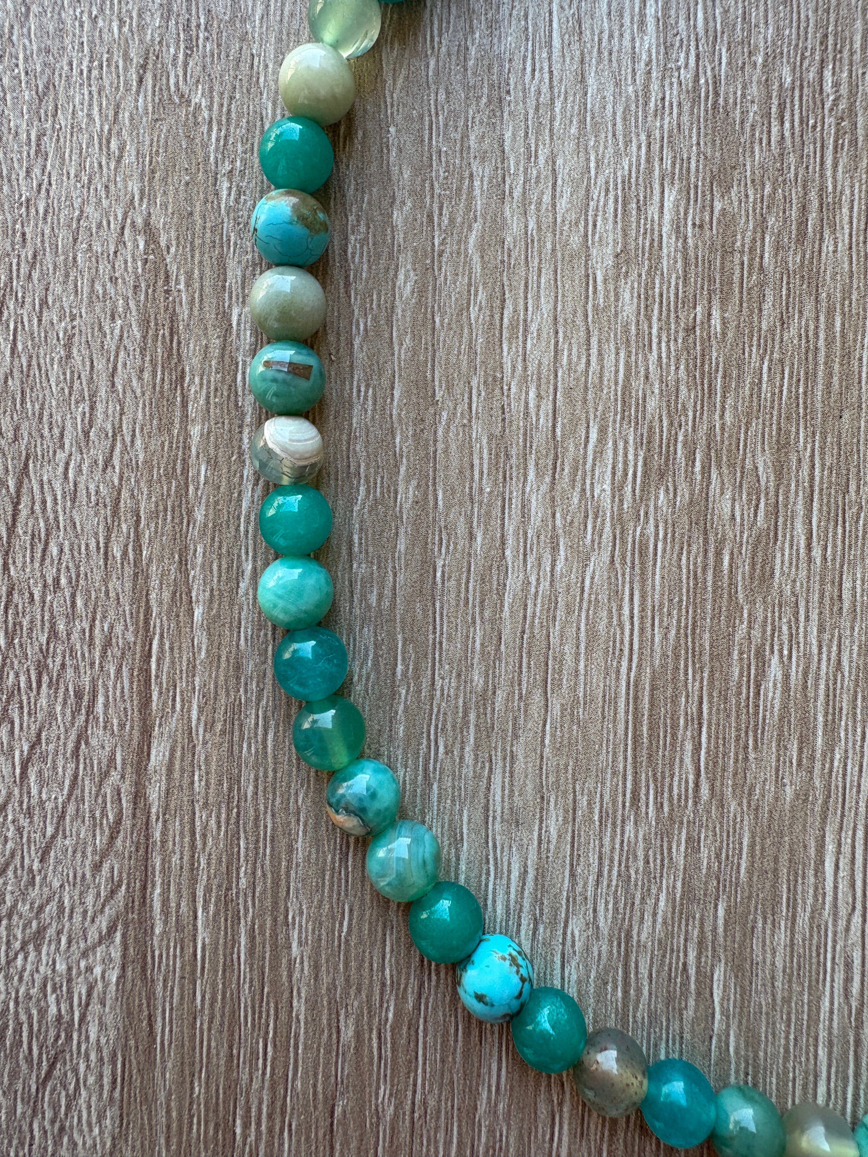 Collana sfere crisoprasio