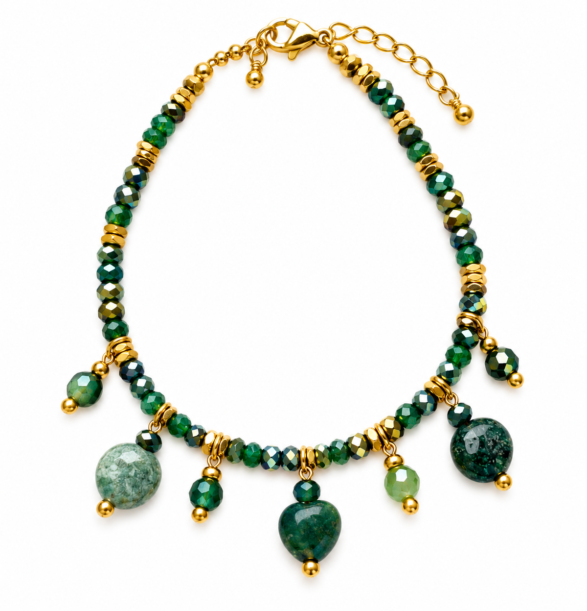 Bracciale cristalli e pietre dure
