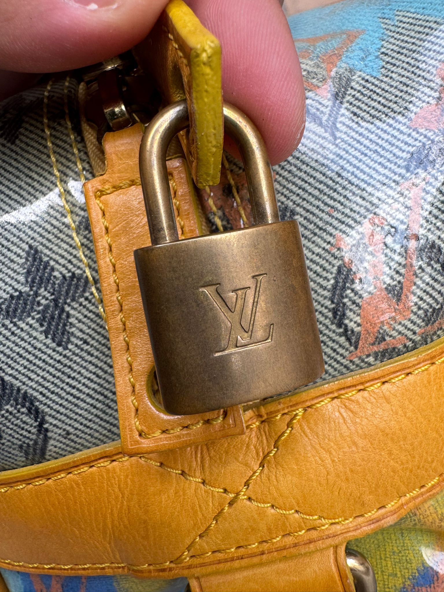 Louis Vuitton Weekender PM Monogram Pulp Canvas dell'edizione limitata Primavera/Estate 2008 in collaborazione con Richard Prince.