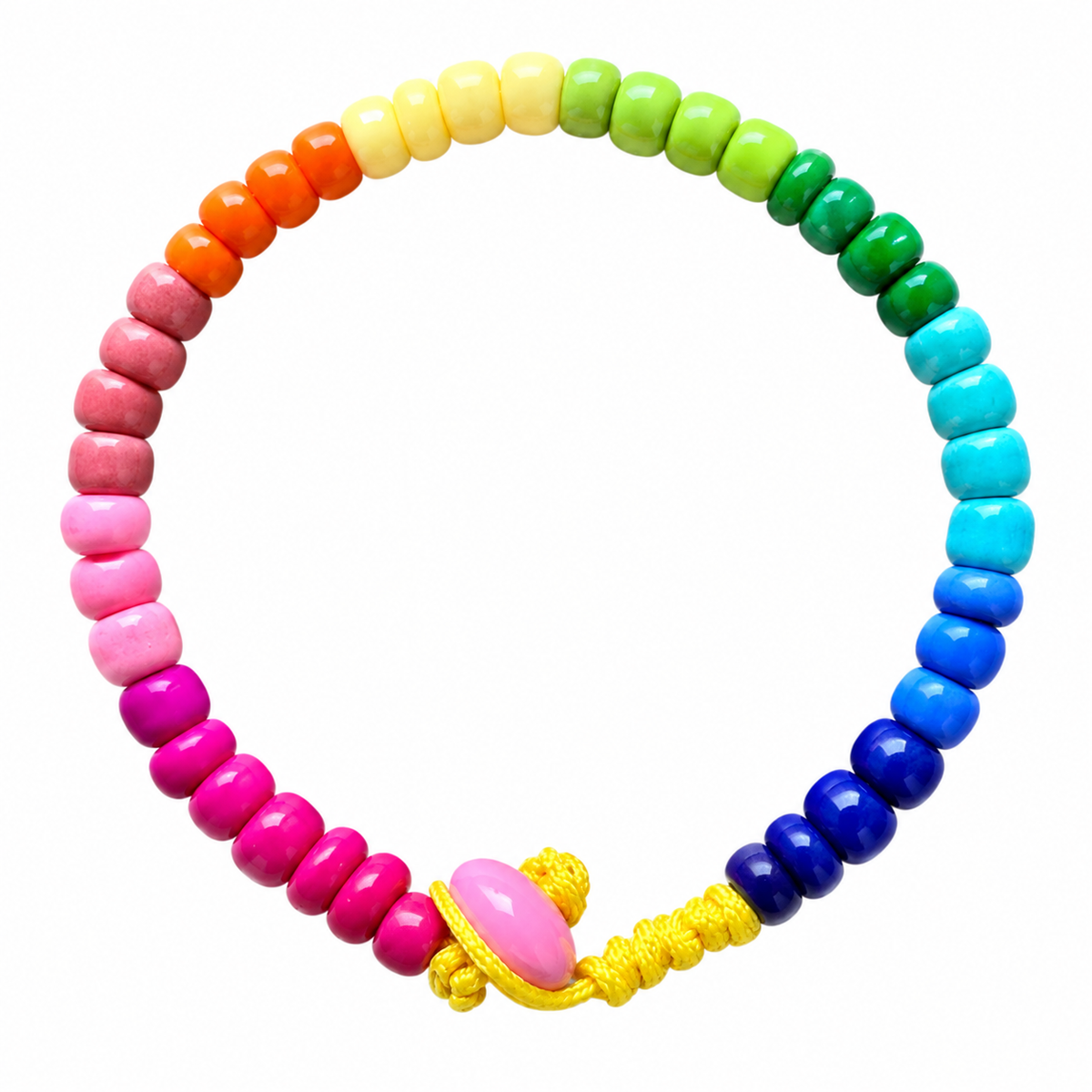Tris bracciali perline arcobaleno