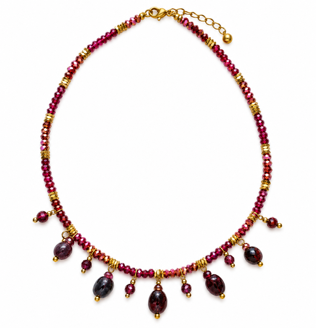 Collana cristalli e pietre dure
