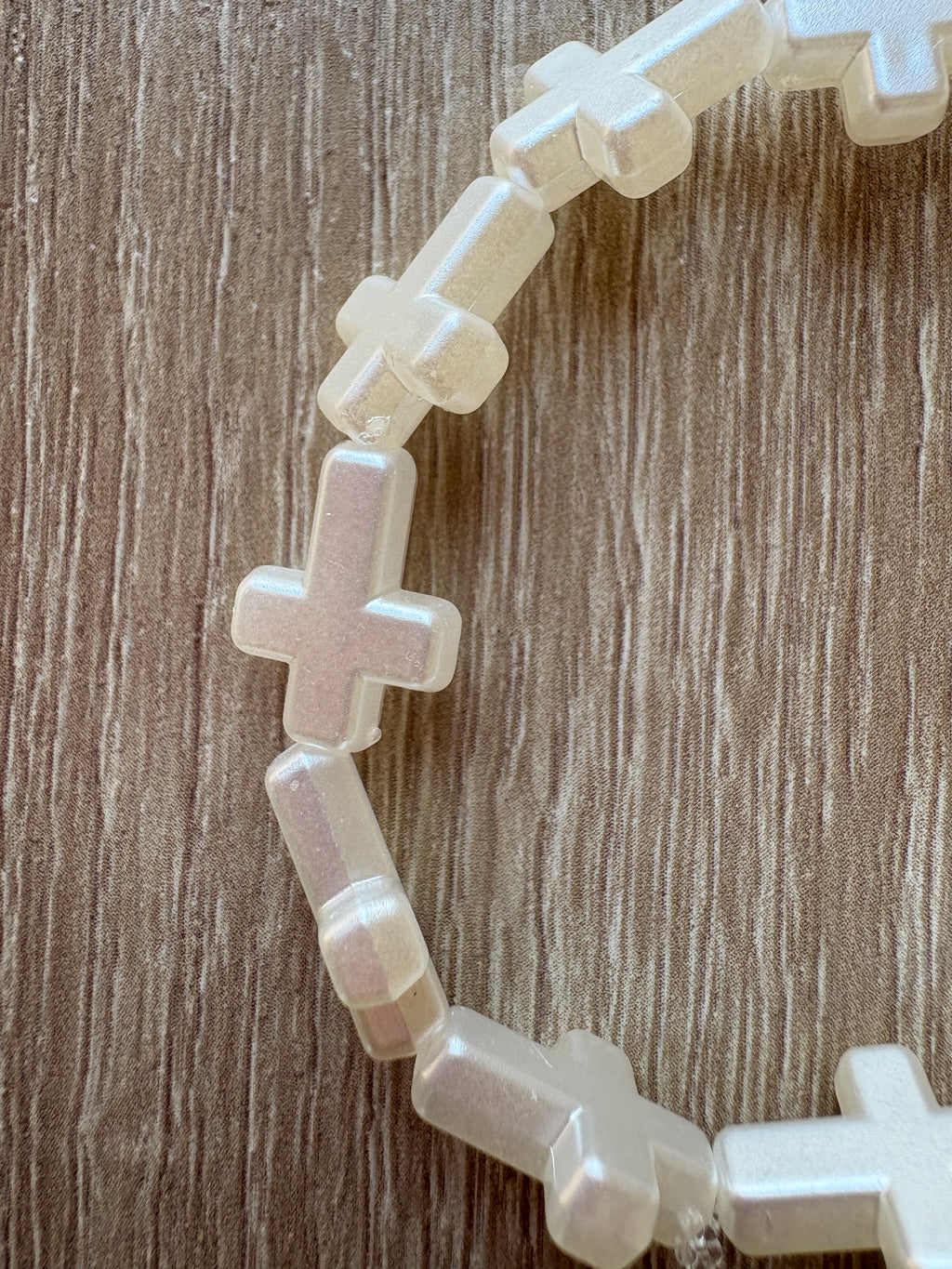 Bracciale croci perlato