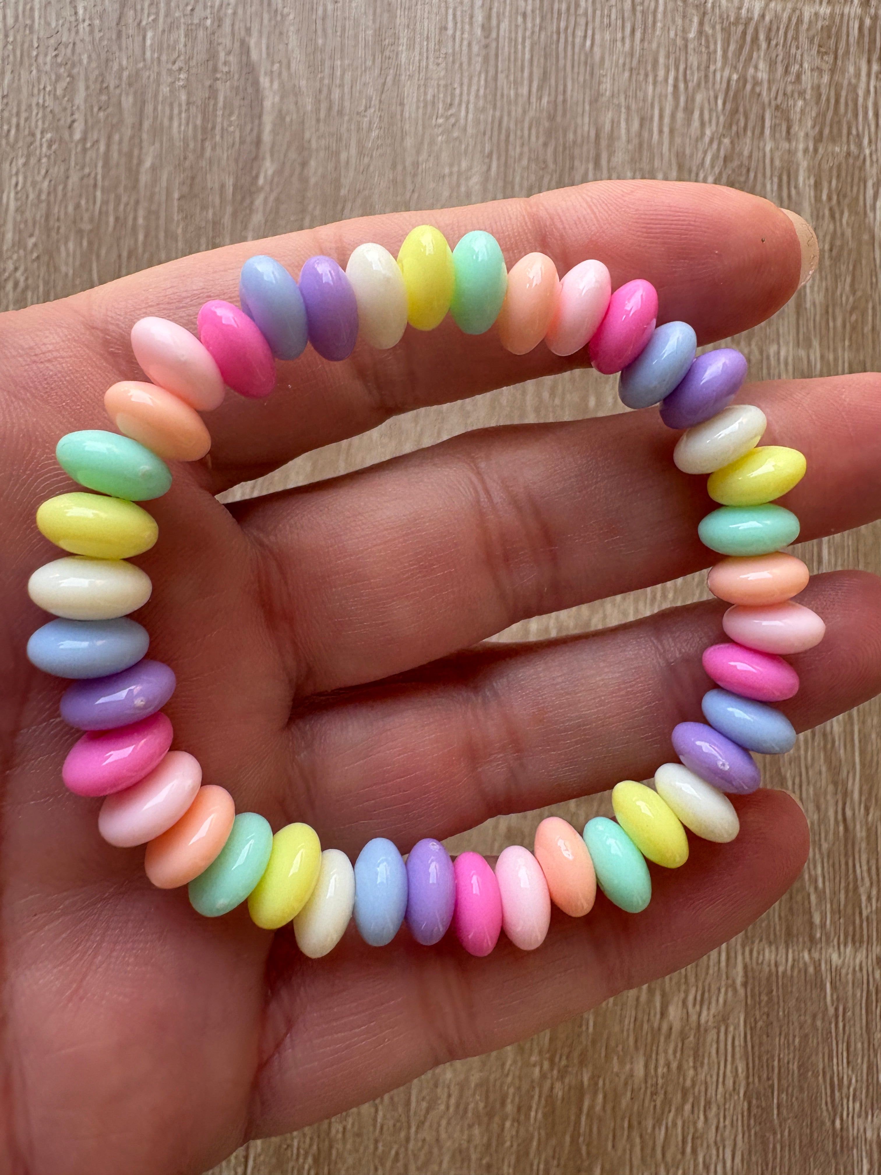 Bracciale beads pastello