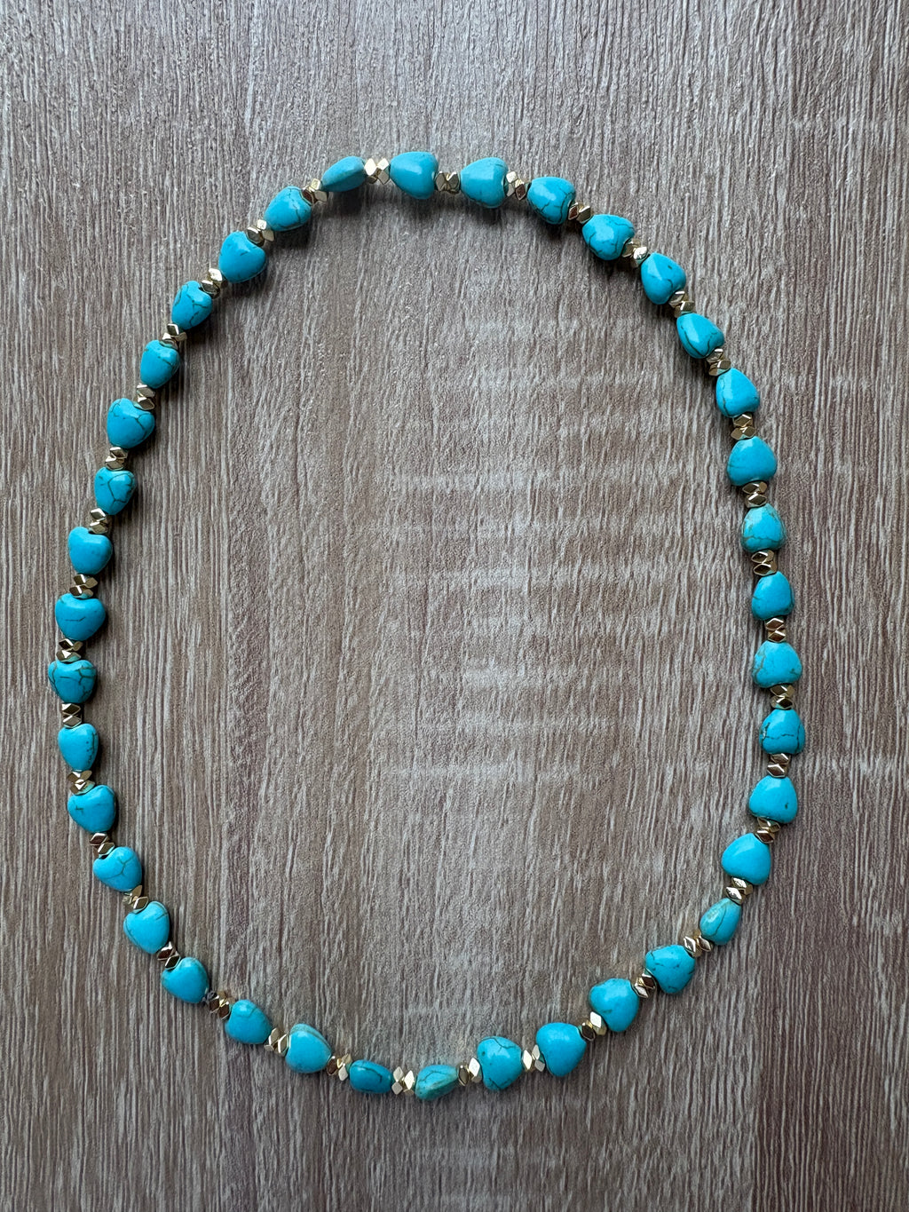Collana cuori turchesi