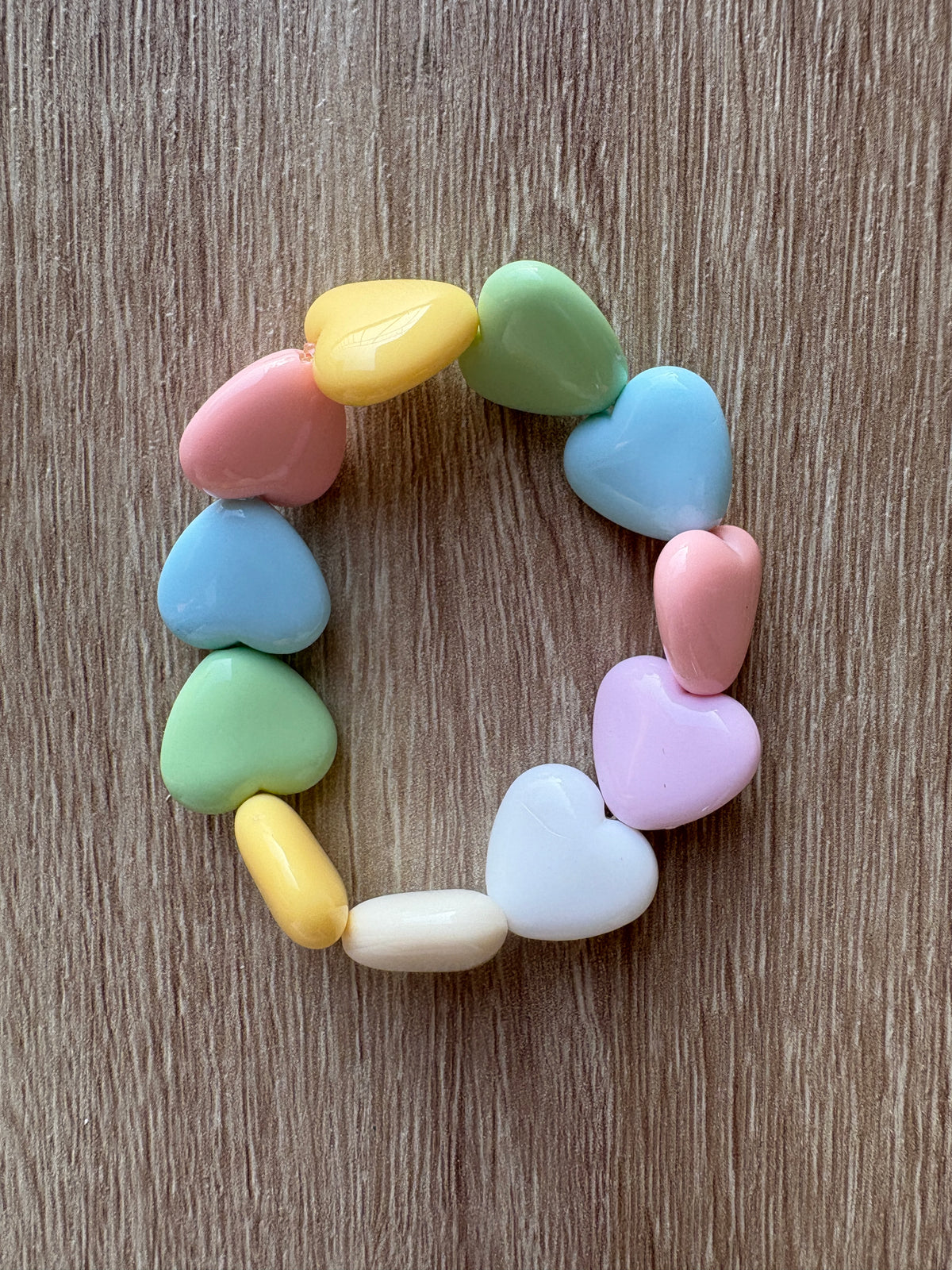 Bracciale maxicuori arcobaleno