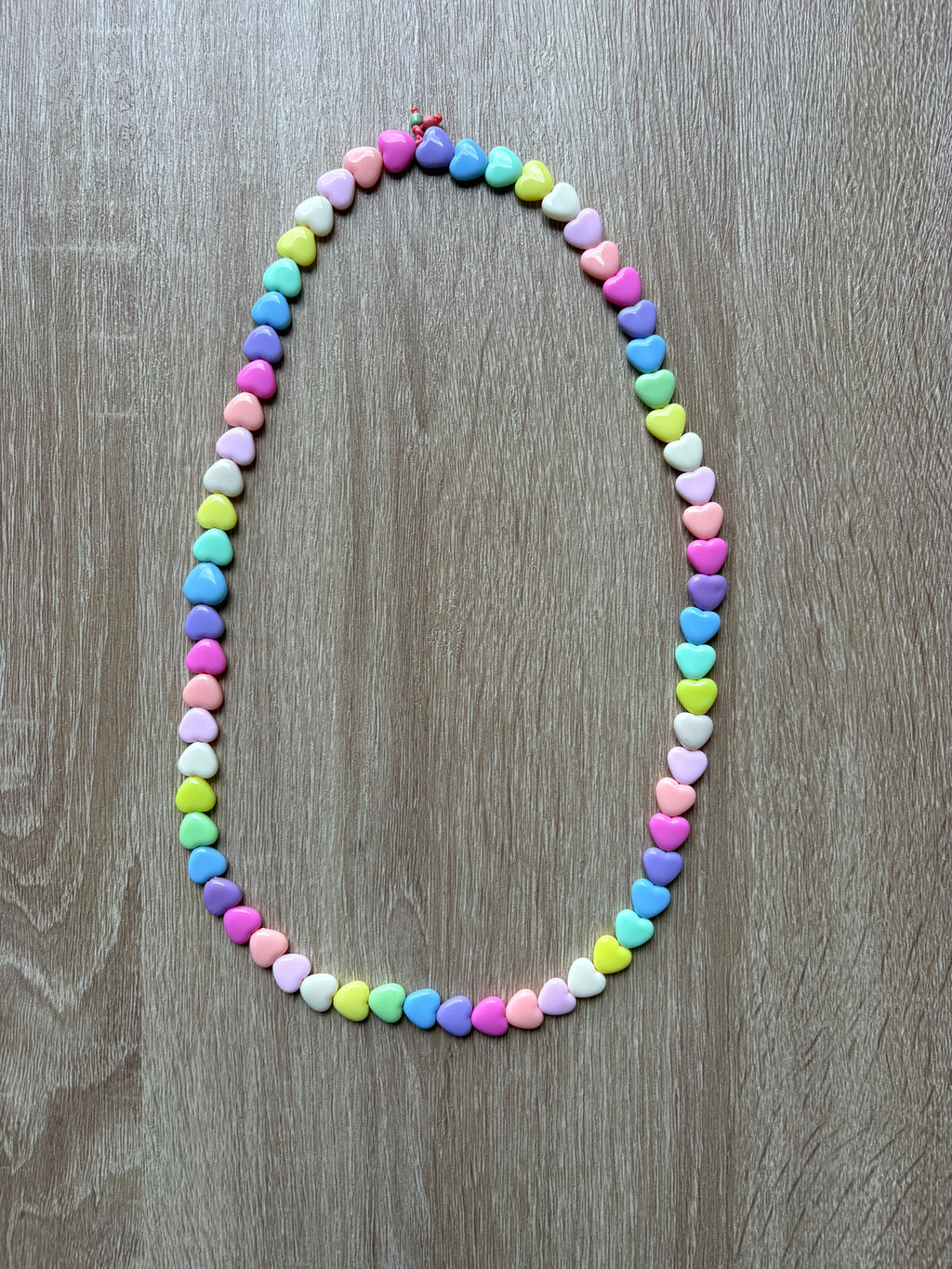Collana lunga cuori arcobaleno