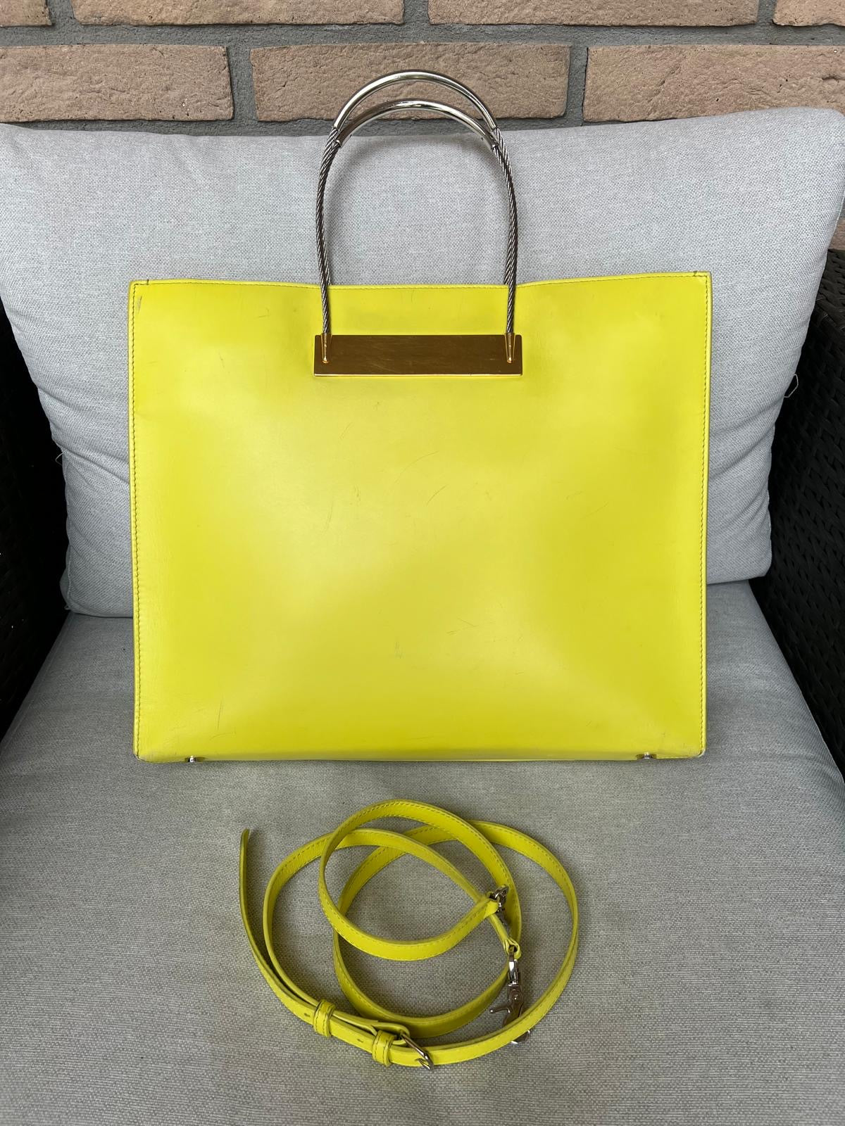 Balenciaga cable tote yellow