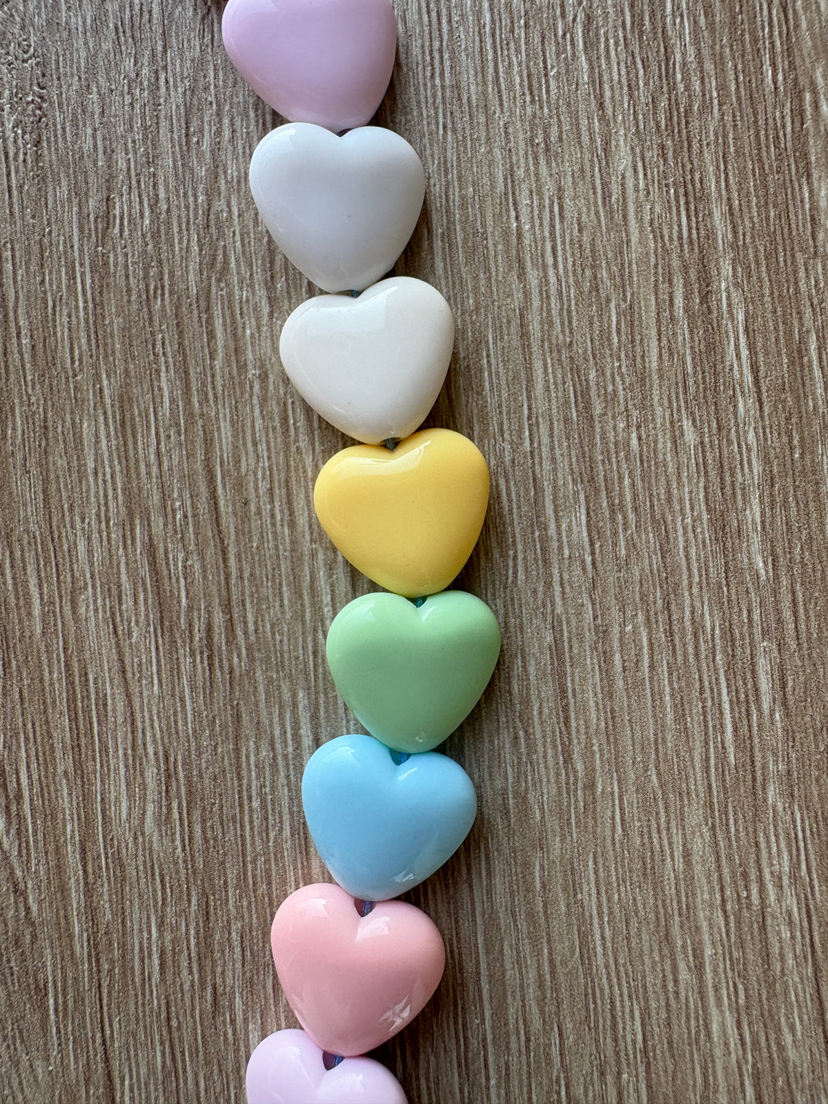 Collana maxi cuori arcobaleno