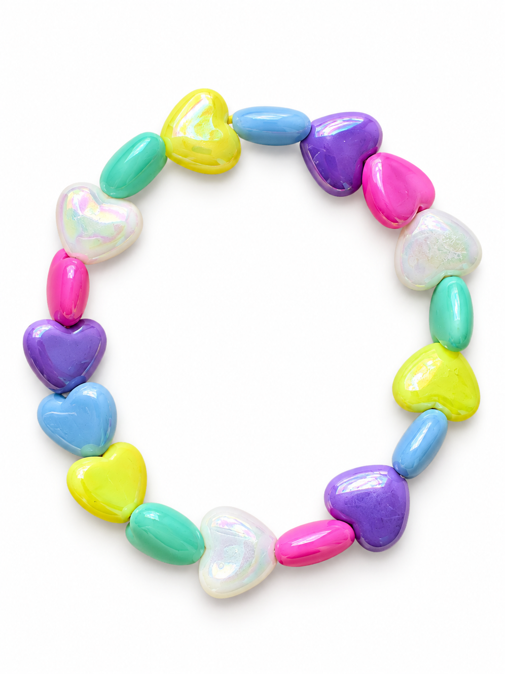 Bracciale cuori perlescenti