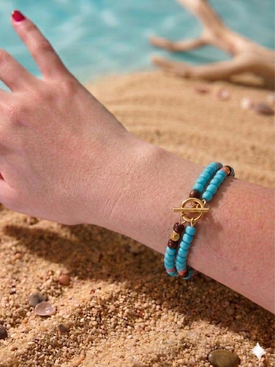 Bracciale semirigido in perline