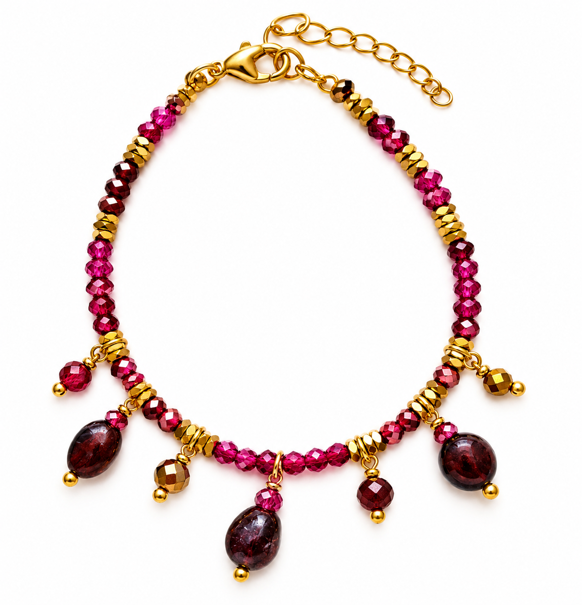Bracciale cristalli e pietre dure