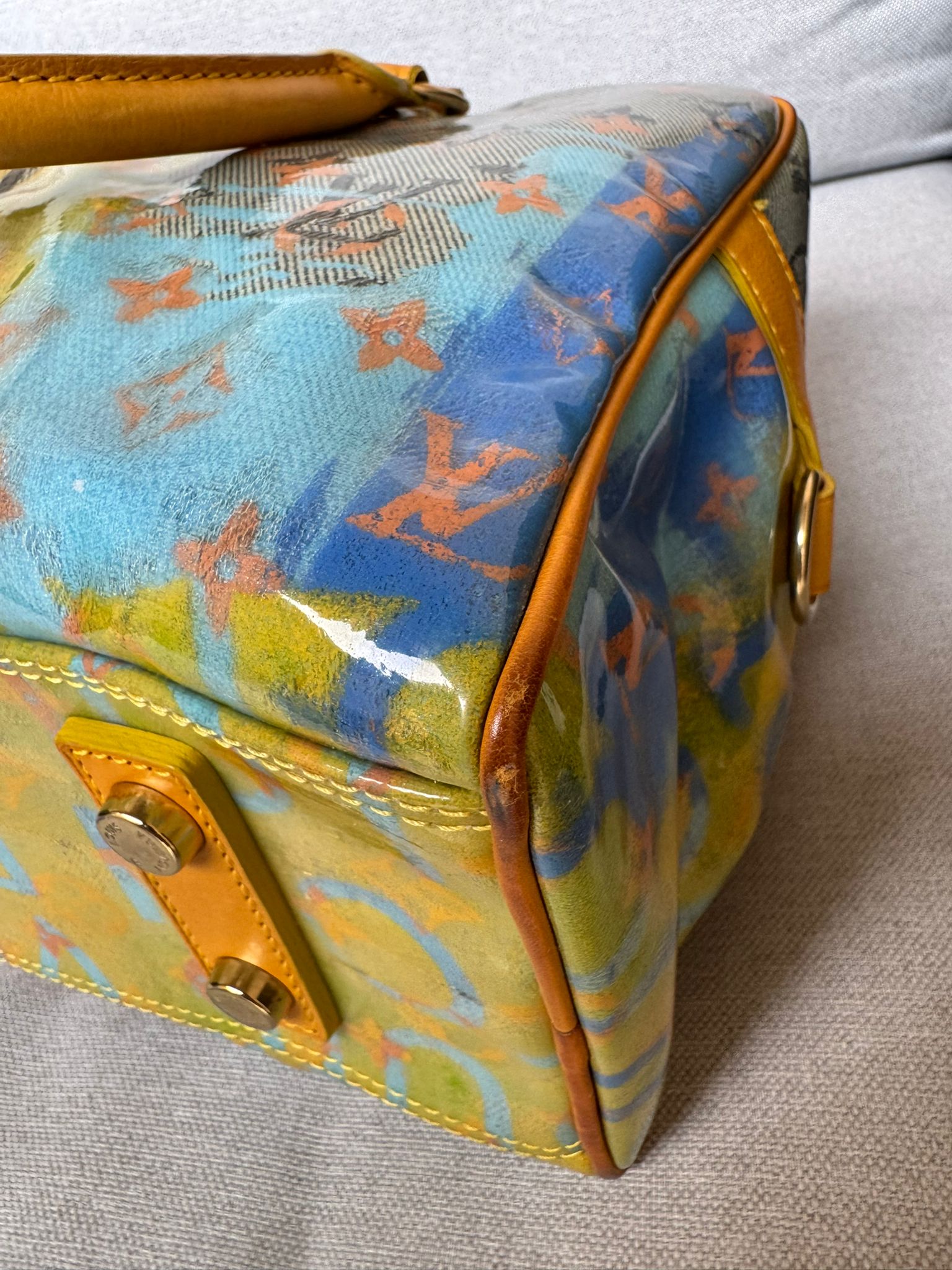 Louis Vuitton Weekender PM Monogram Pulp Canvas dell'edizione limitata Primavera/Estate 2008 in collaborazione con Richard Prince.