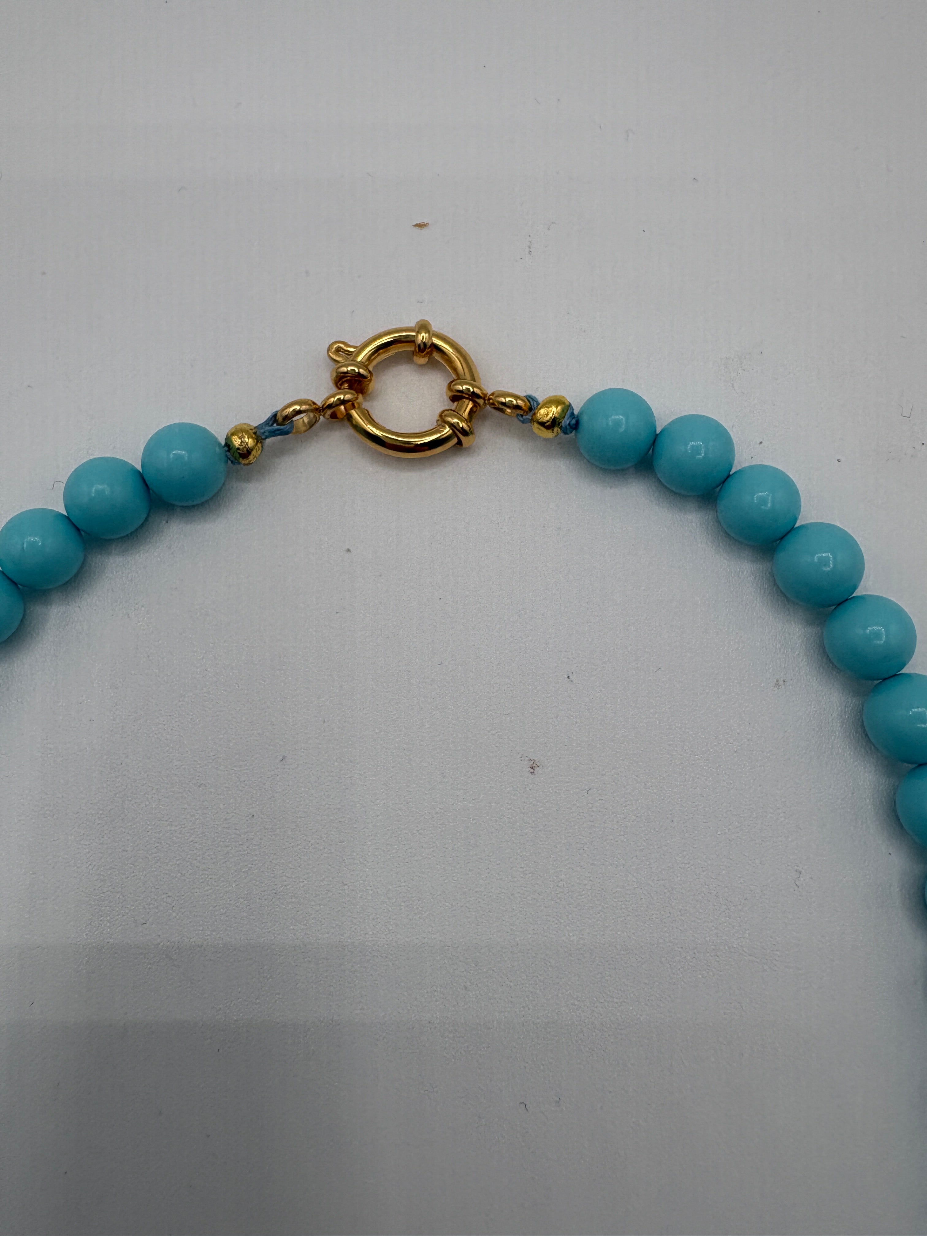 Collana in pasta di turchese