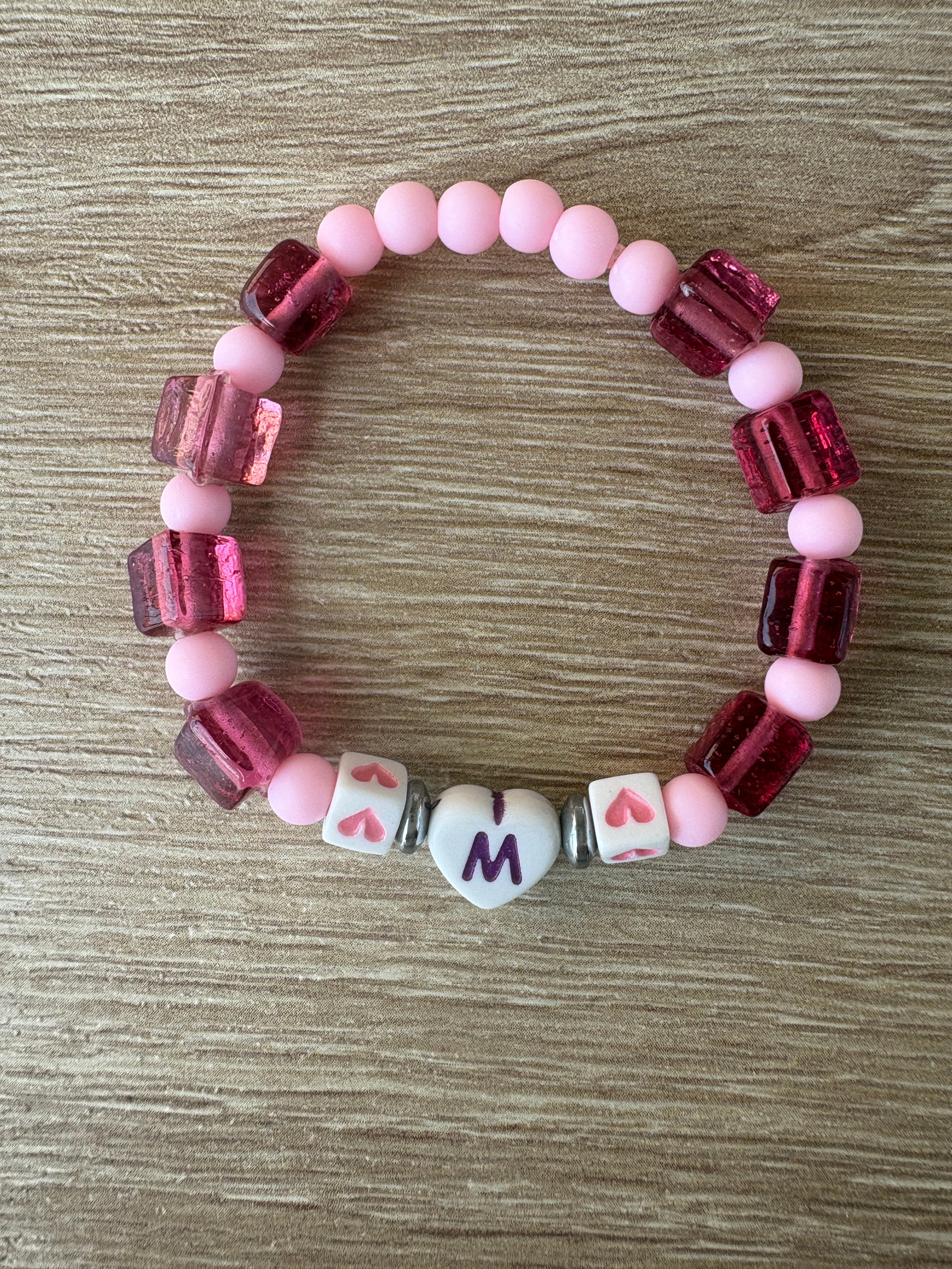 Bracciale iniziale perline