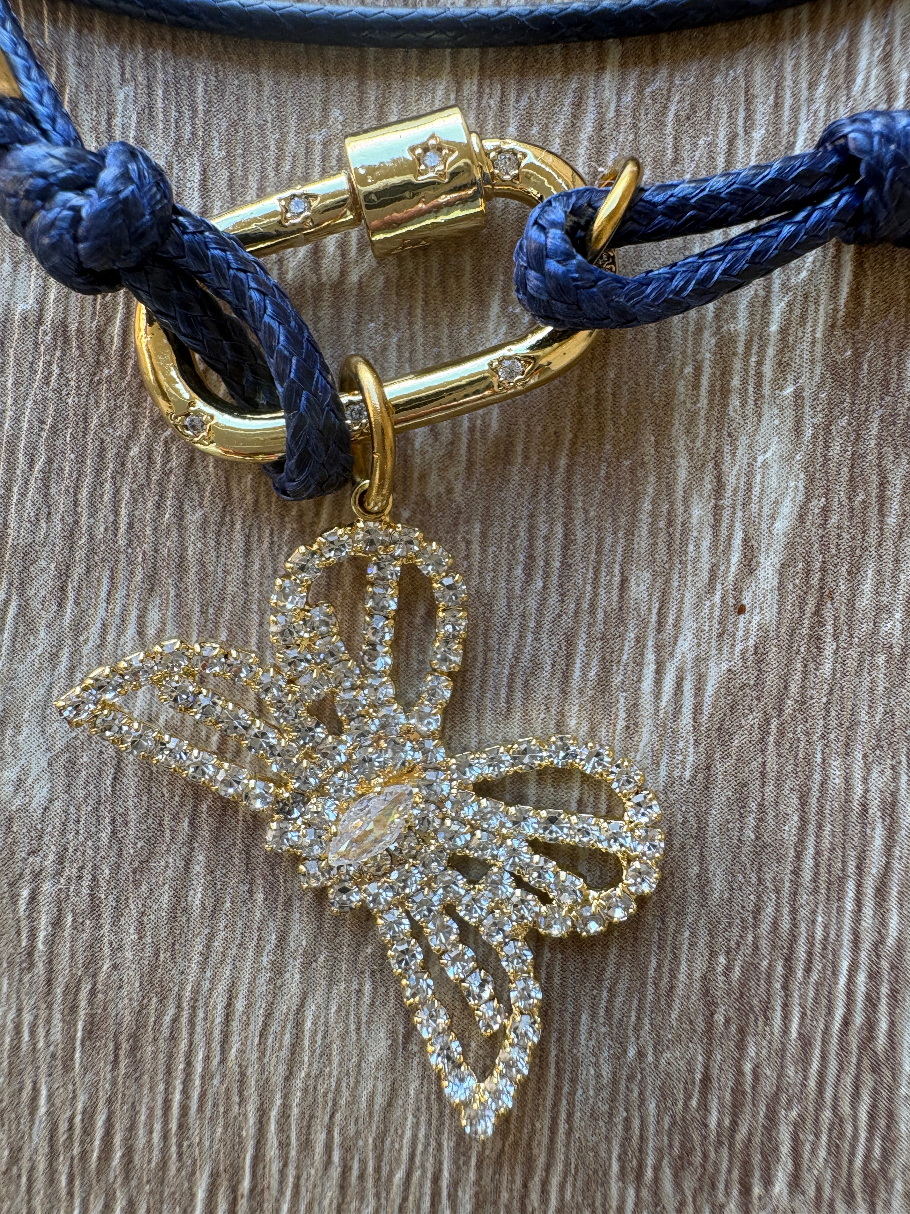 Collana moschettone butterfly