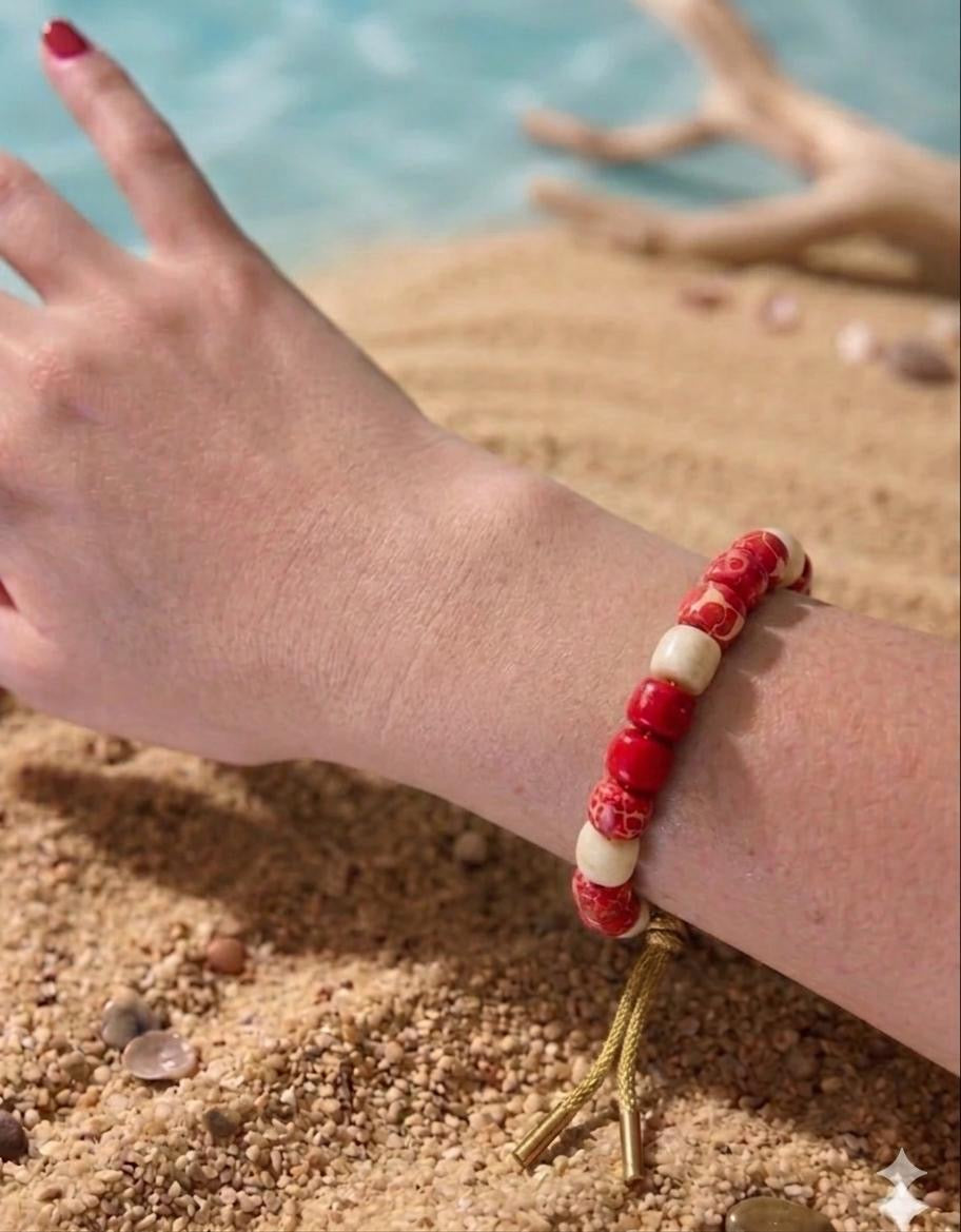 Bracciale beads semipreziosi
