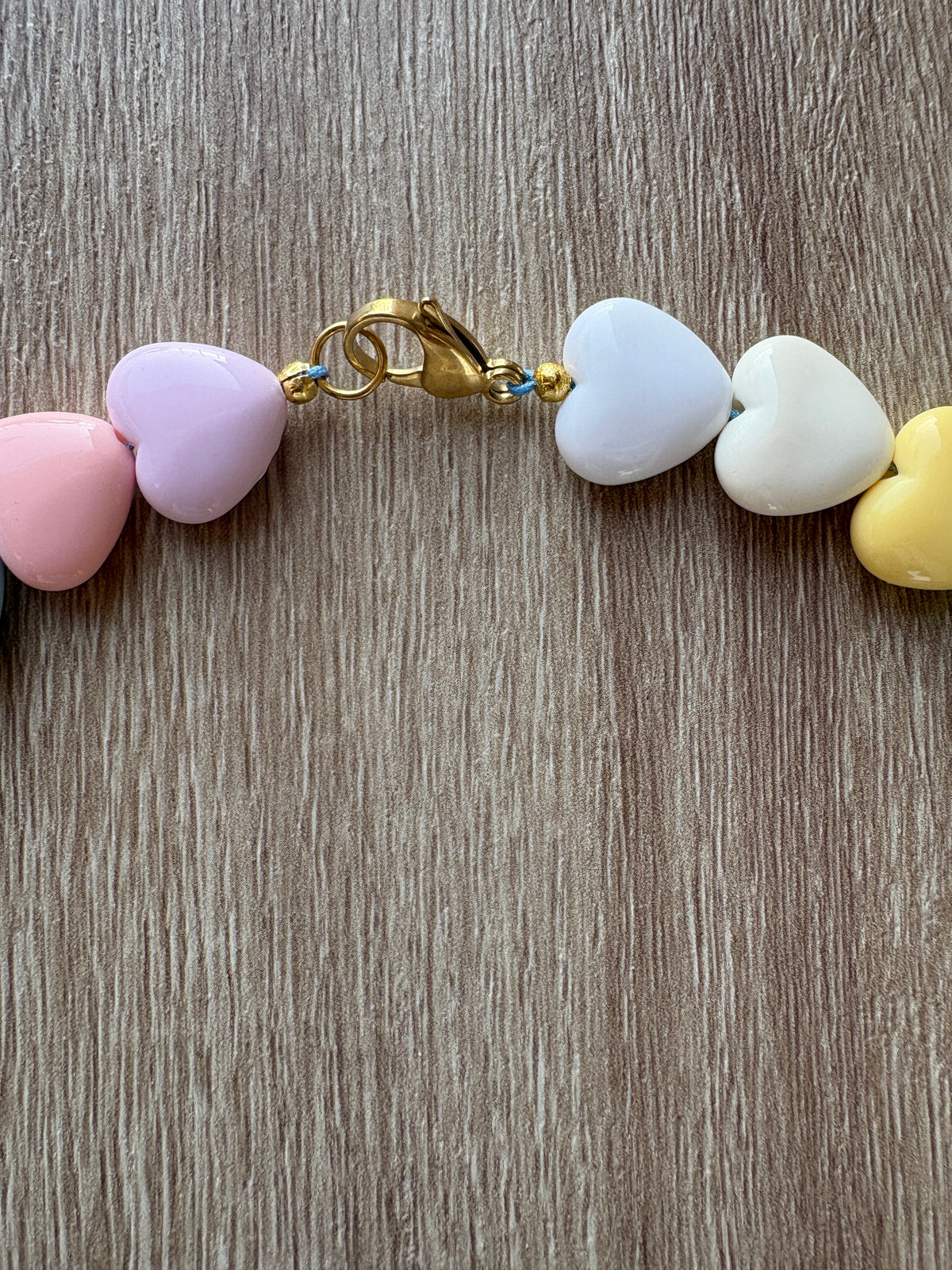 Collana maxi cuori arcobaleno