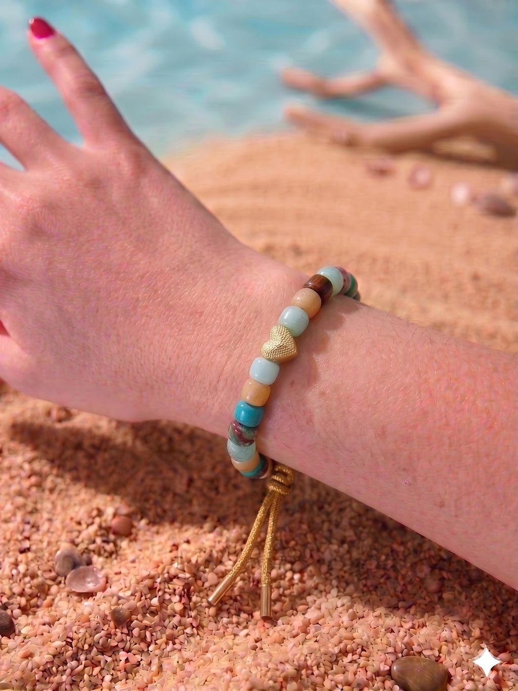 Bracciale Beads  colorati con cuore