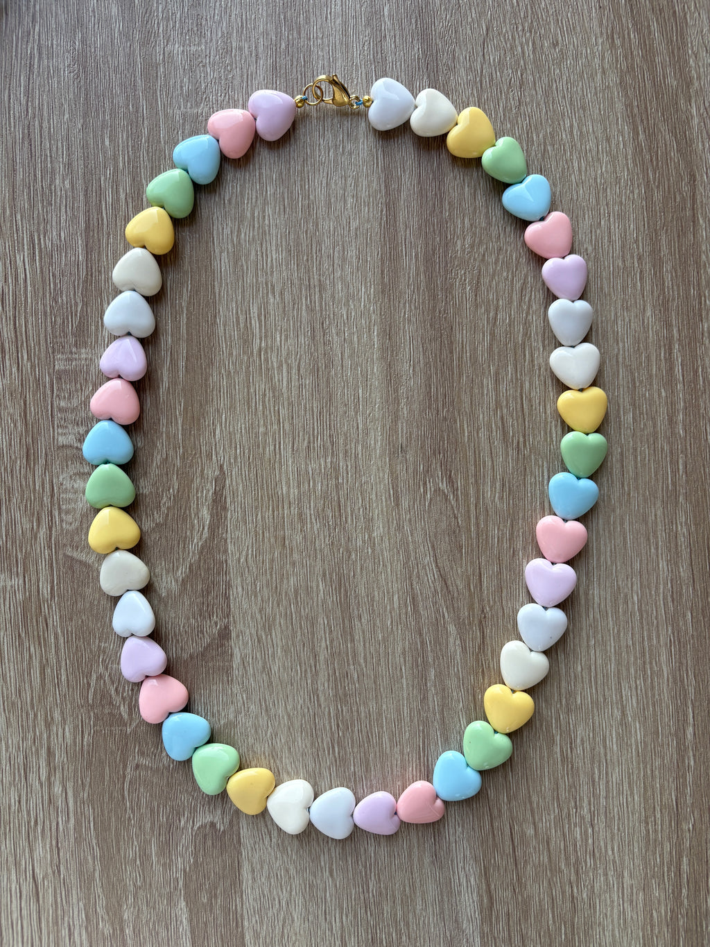 Collana maxi cuori arcobaleno