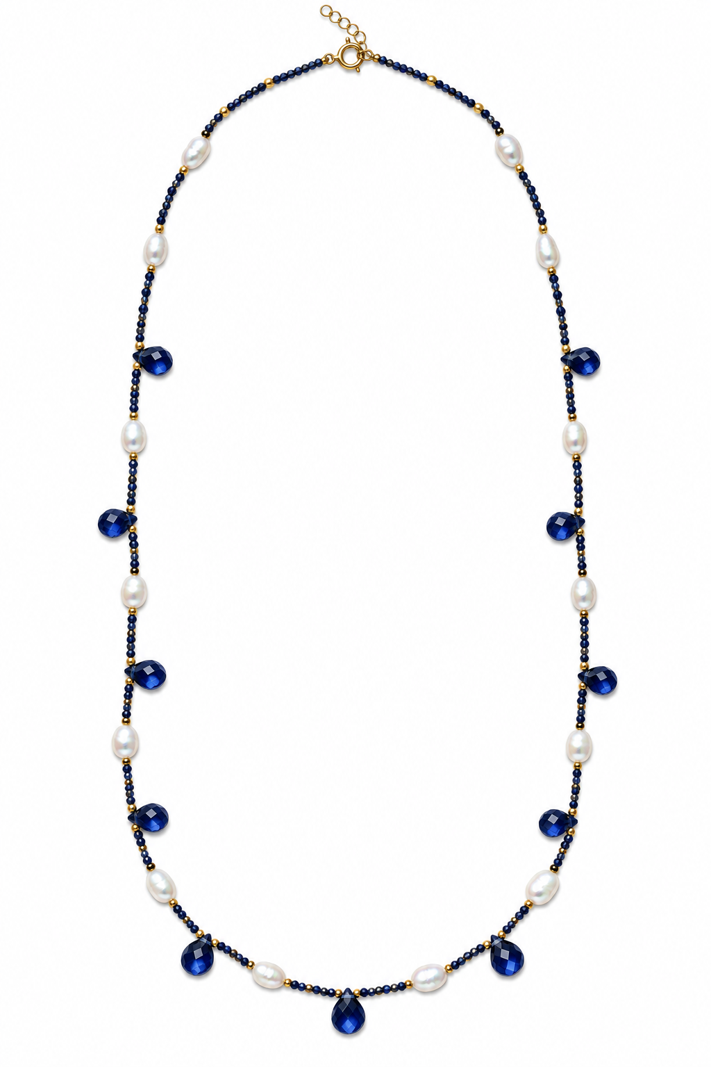 Collana cristalli e perle di fiume
