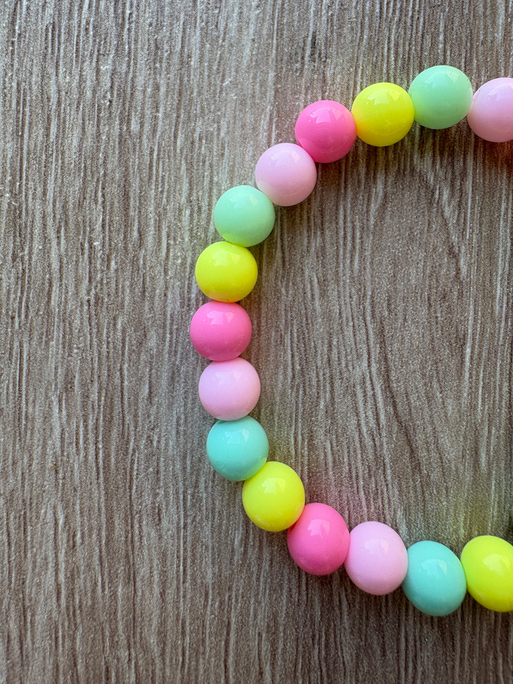 Bracciale sfere perline pastello