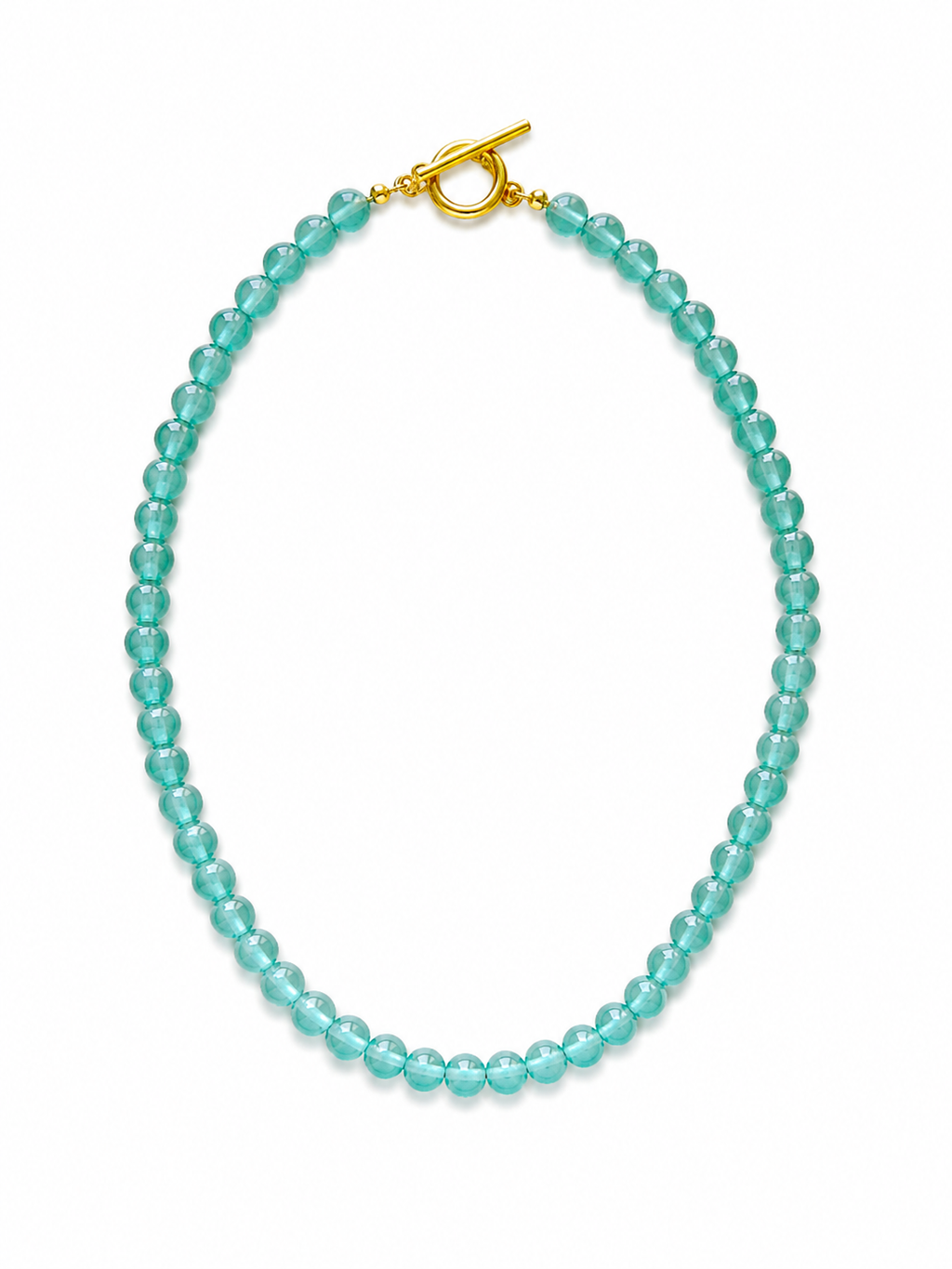 Collana in resina verde