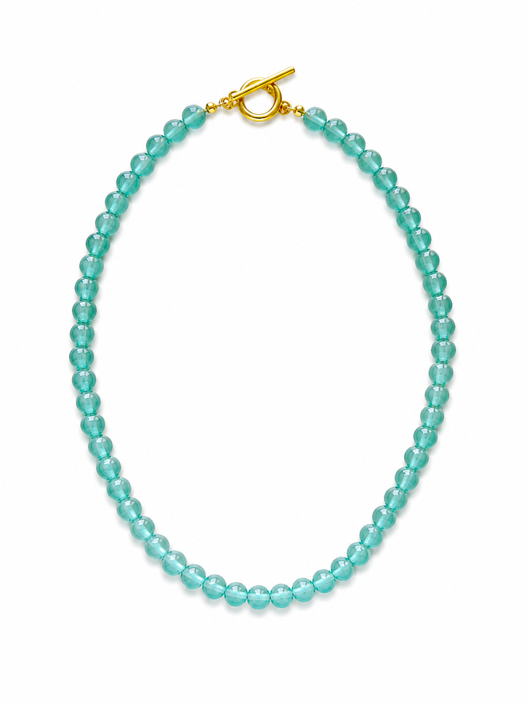 Collana in resina verde