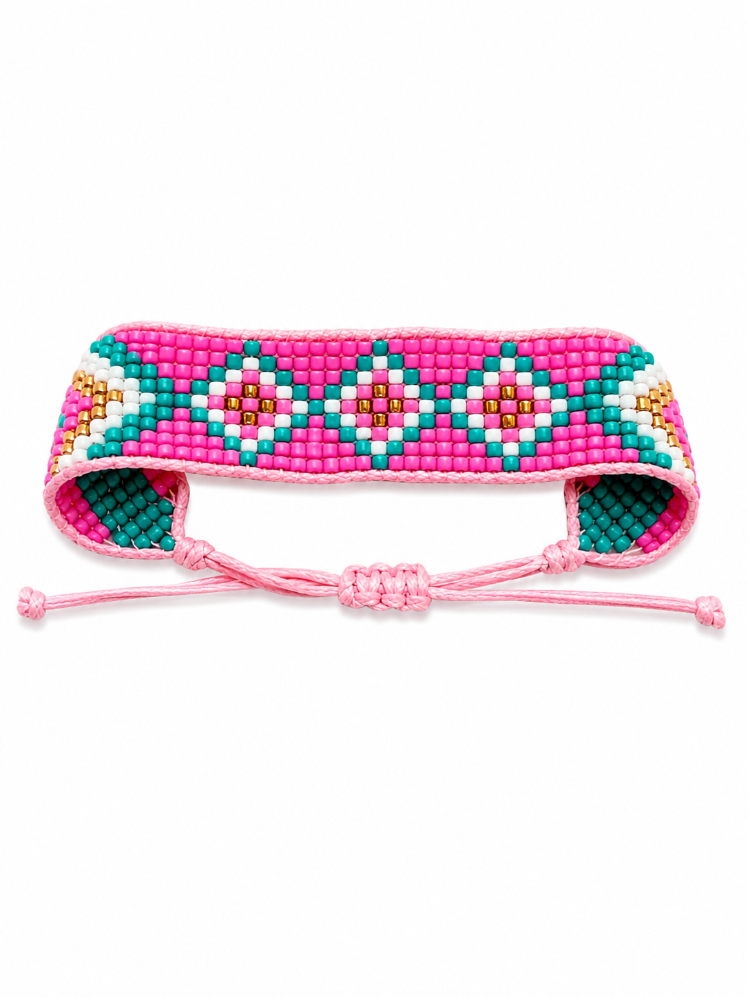 Bracciale in perline ricamato