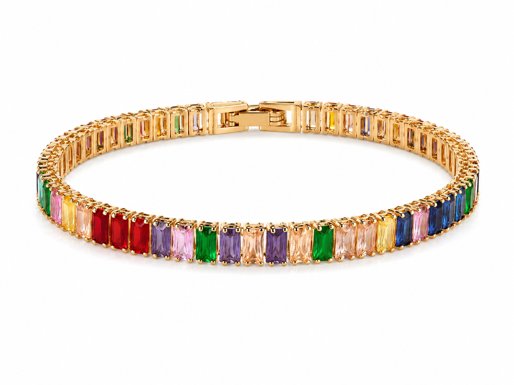 Bracciale tennis multicolor