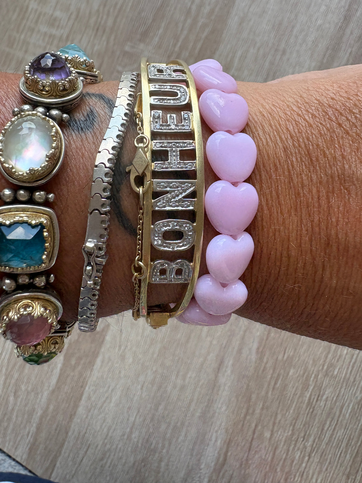 Braccaile cuori Pink
