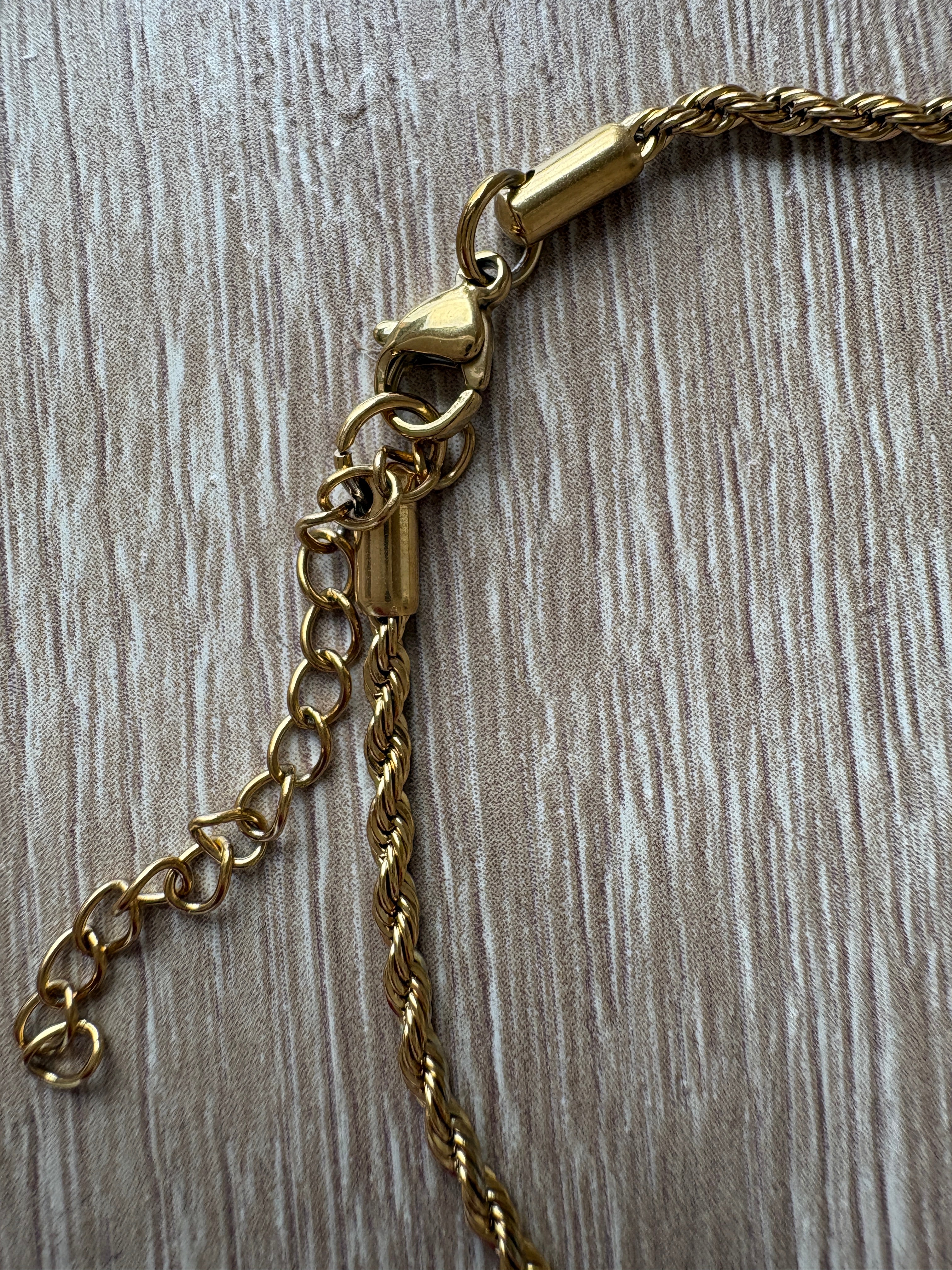 Bracciale maglia marinara , charm cuore