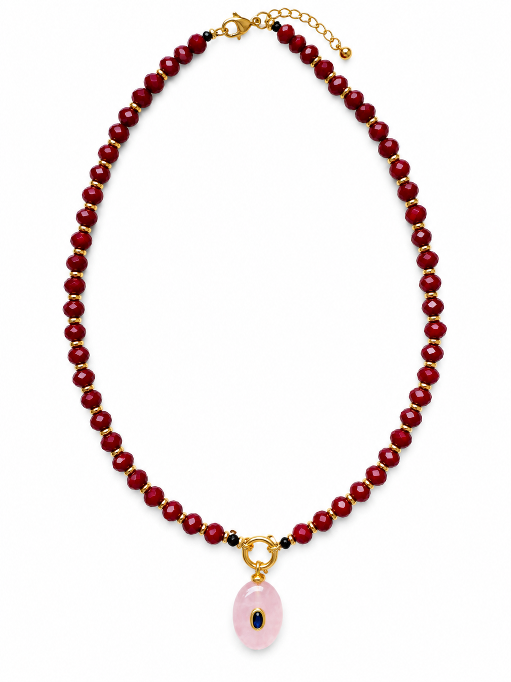 Collana burgundy rose
