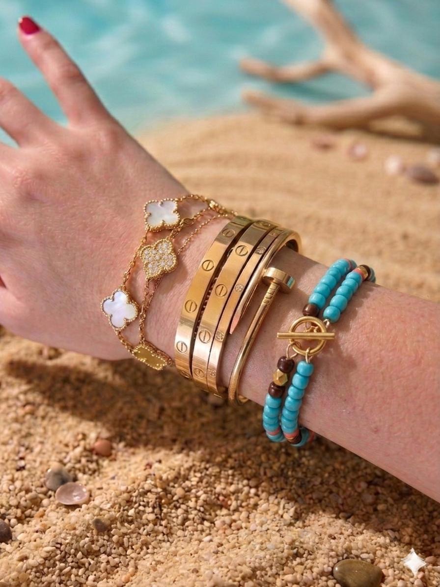 Bracciale semirigido in perline