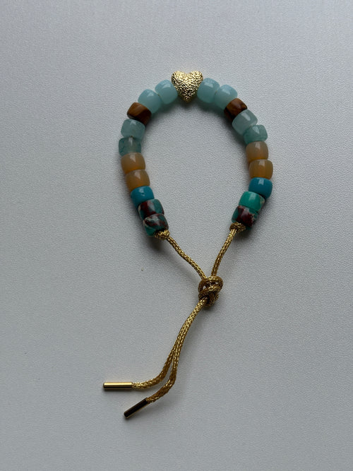 Bracciale Beads  colorati con cuore