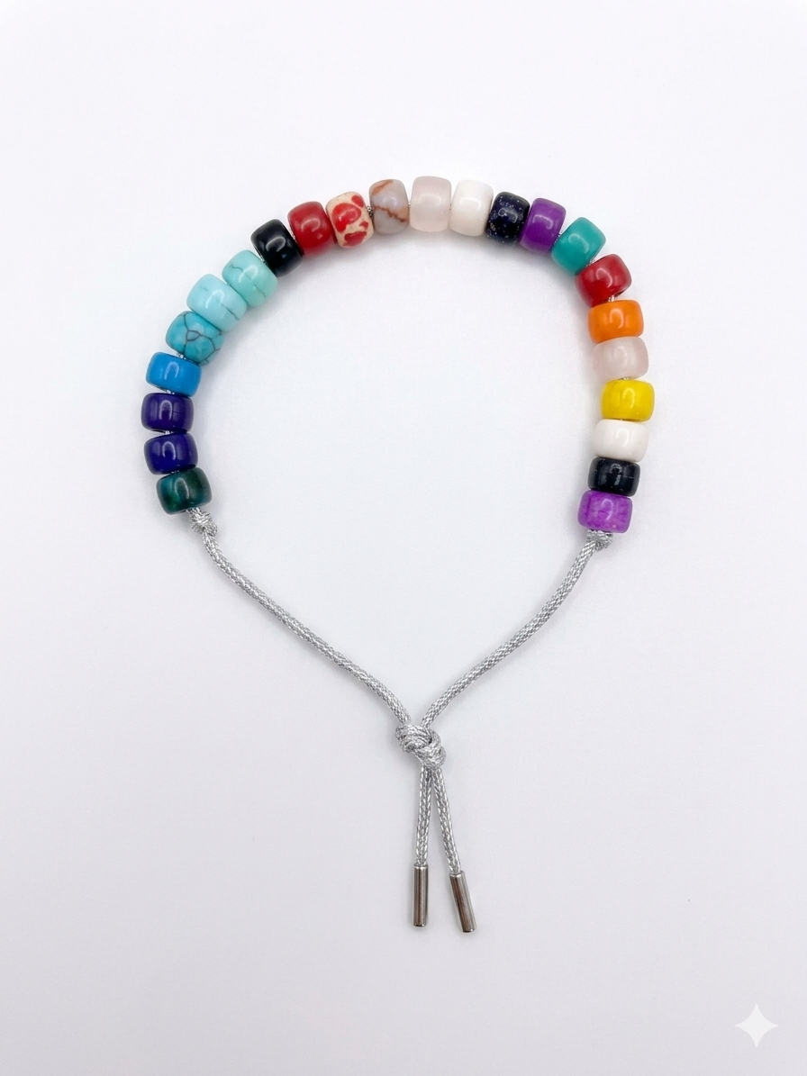 Bracciale beads colorati