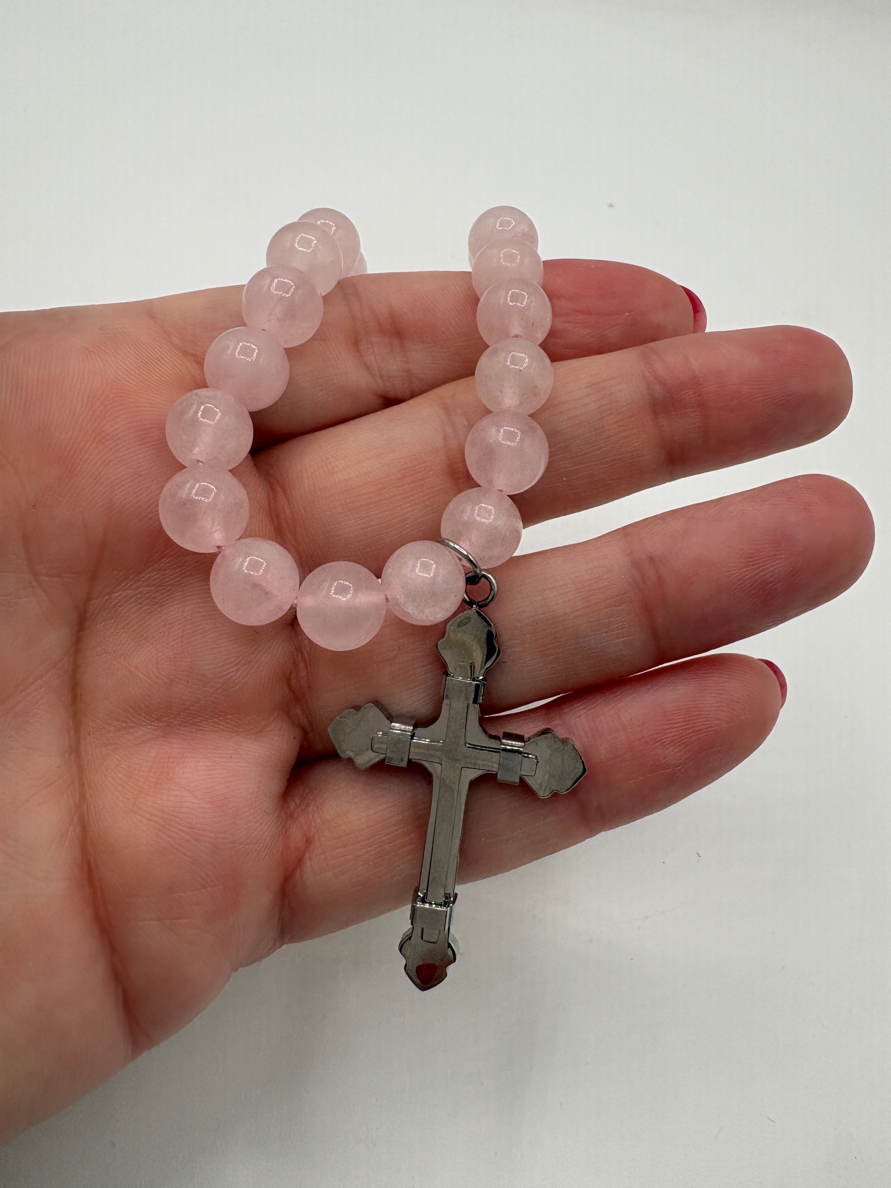 Collana in quarzo rosa