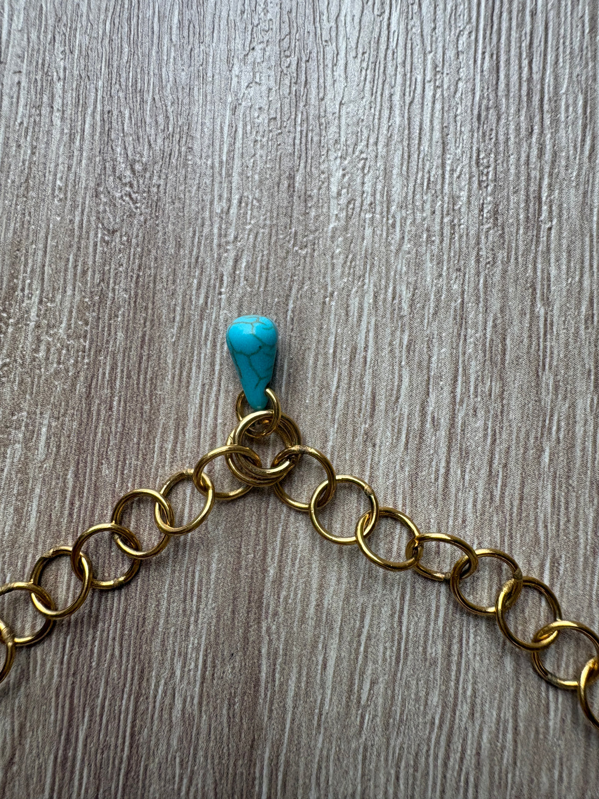 Collana in acciaio e turchesi
