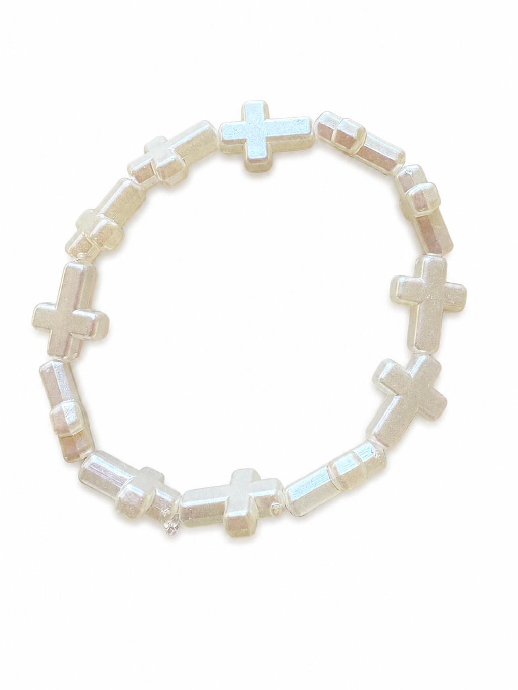 Bracciale croci perlato