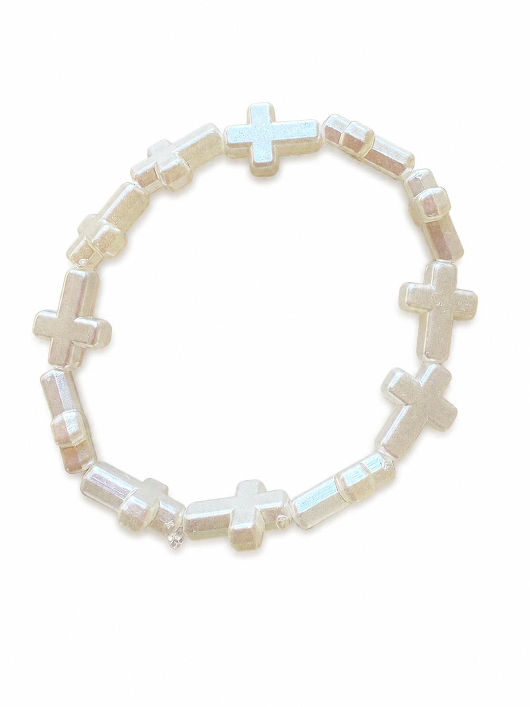 Bracciale croci perlato