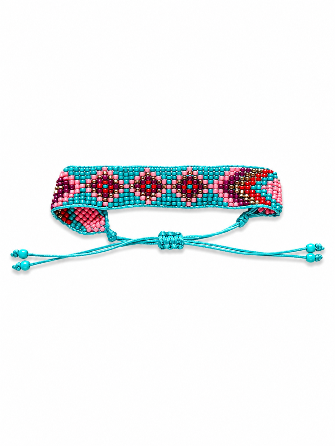 Bracciale perline ricamato