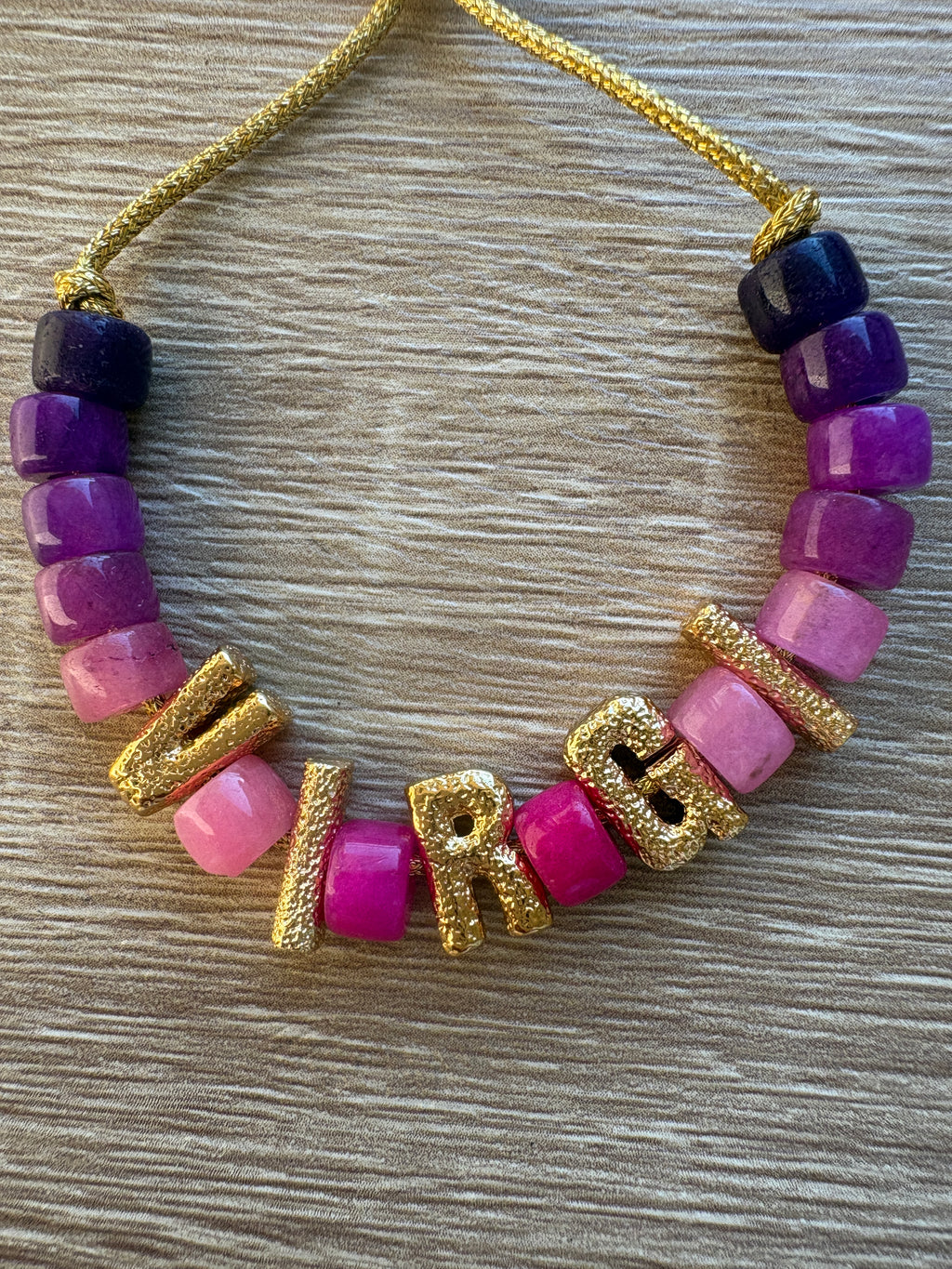 Bracciale beads con nome